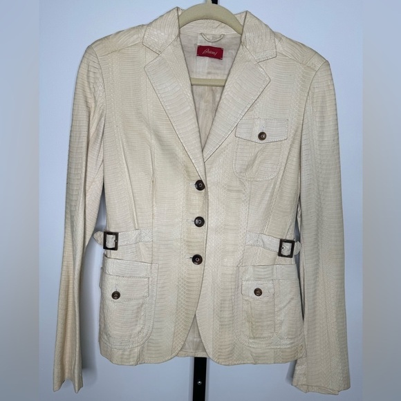 Brioni Women’s Python Leather Jacket – Exotic Elegance & Italian Craftsmanship - Picture 2 of 8